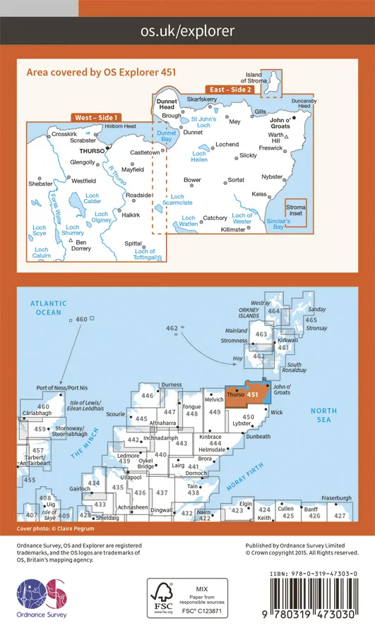 OS Explorer Active - 451 - Thurso & John o'Groats - Image 2