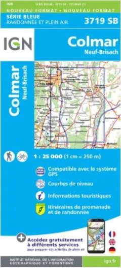 IGN Top 25 - Serie Bleu - Colmar / Neuf-Brisach 3719
