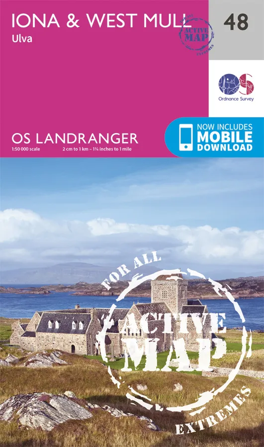 OS Landranger Active - 48 - Iona & West Mull, Ulva