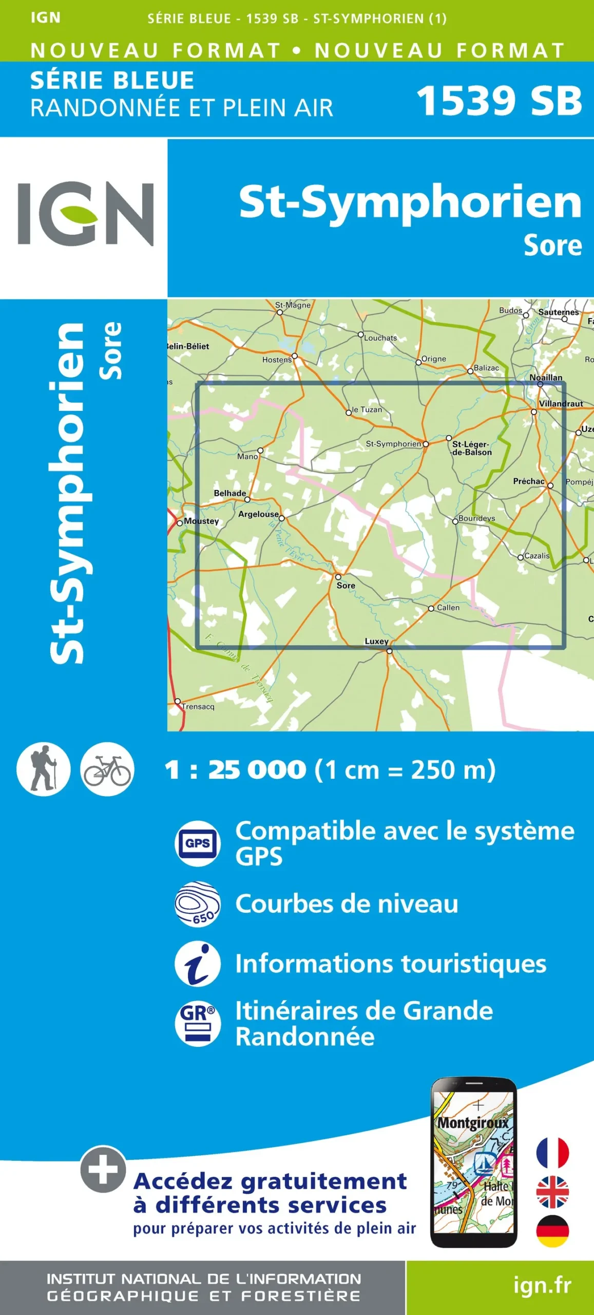 IGN Top 25 - Serie Bleu - St-Symphorien / Sore 1539