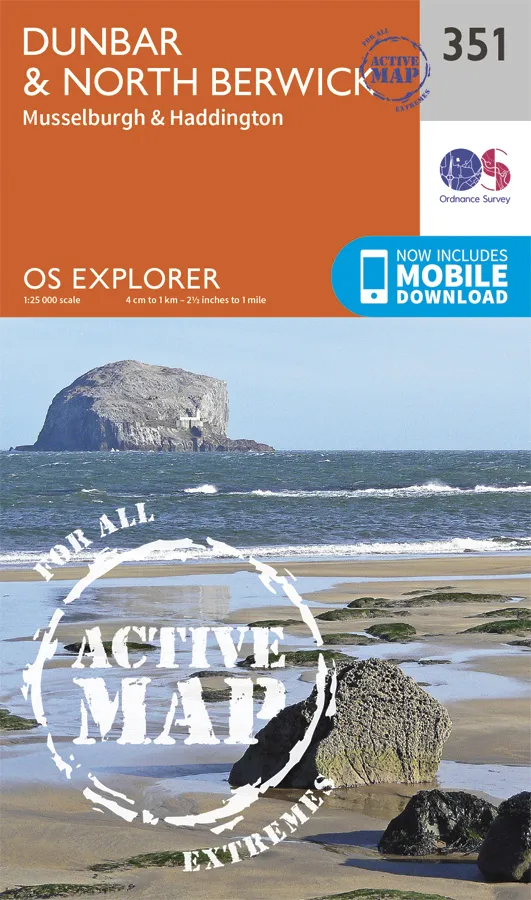 OS Explorer Active - 351 - Dunbar & North Berwick