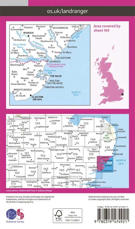 OS Landranger Active - 169 - Ipswich, The Naze - Image 2