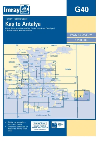 Imray G Chart - Kas To Antalya (G40)