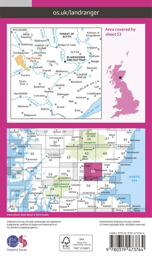 OS Landranger Active - 53 - Blairgowrie & Forest of Alyth - Image 2