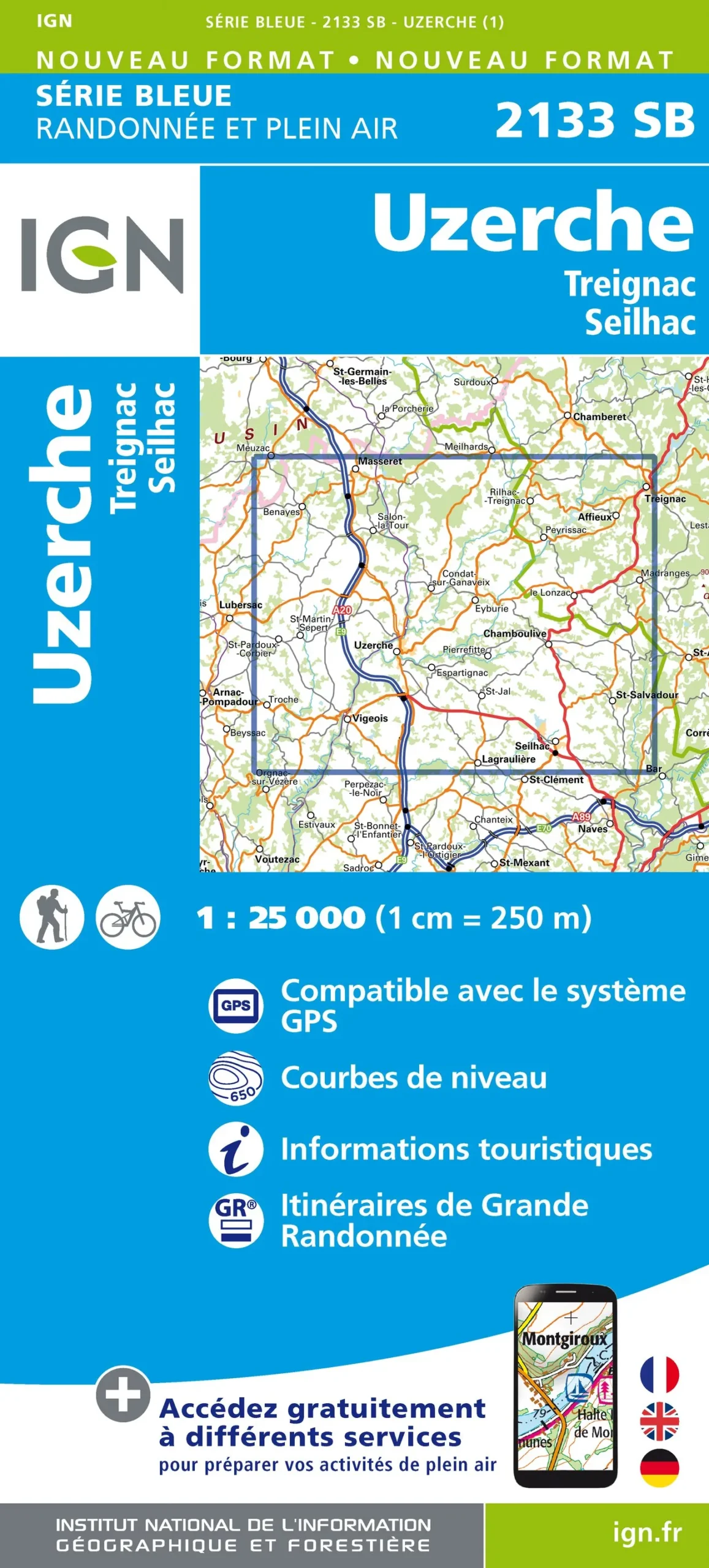 IGN Top 25 - Serie Bleu - Uzerche / Treignac / Seilhac 2133