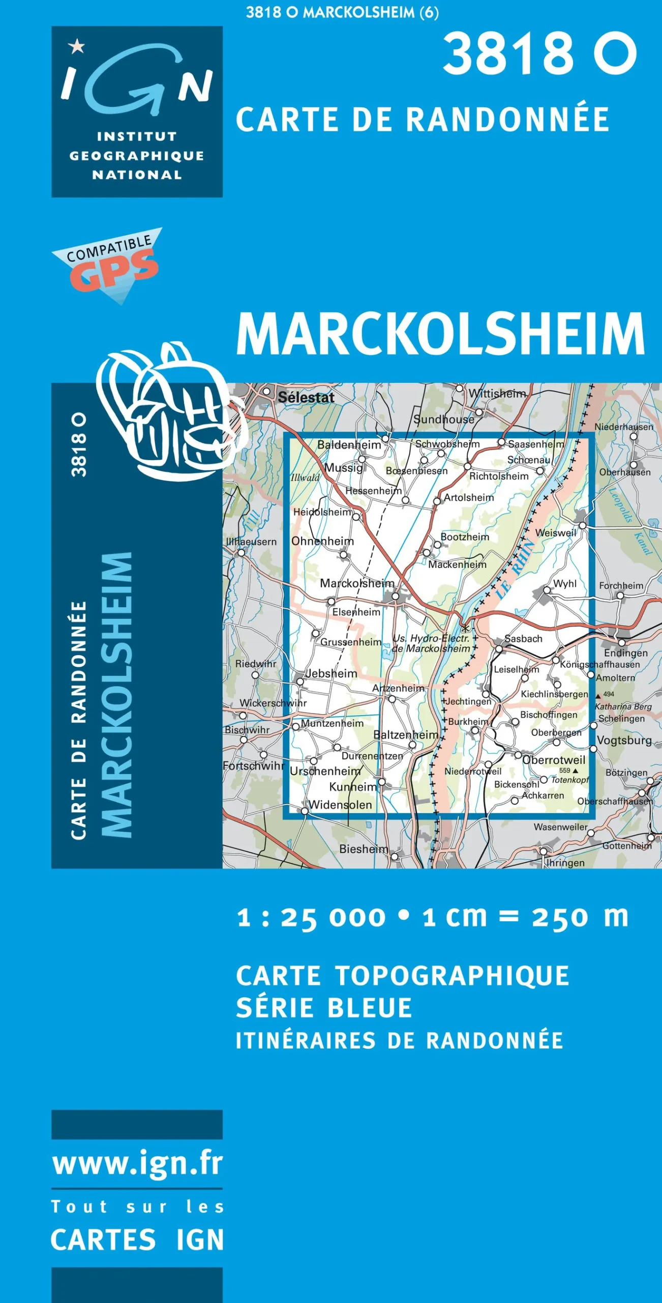 IGN Top 25/Bleue - Marckolsheim