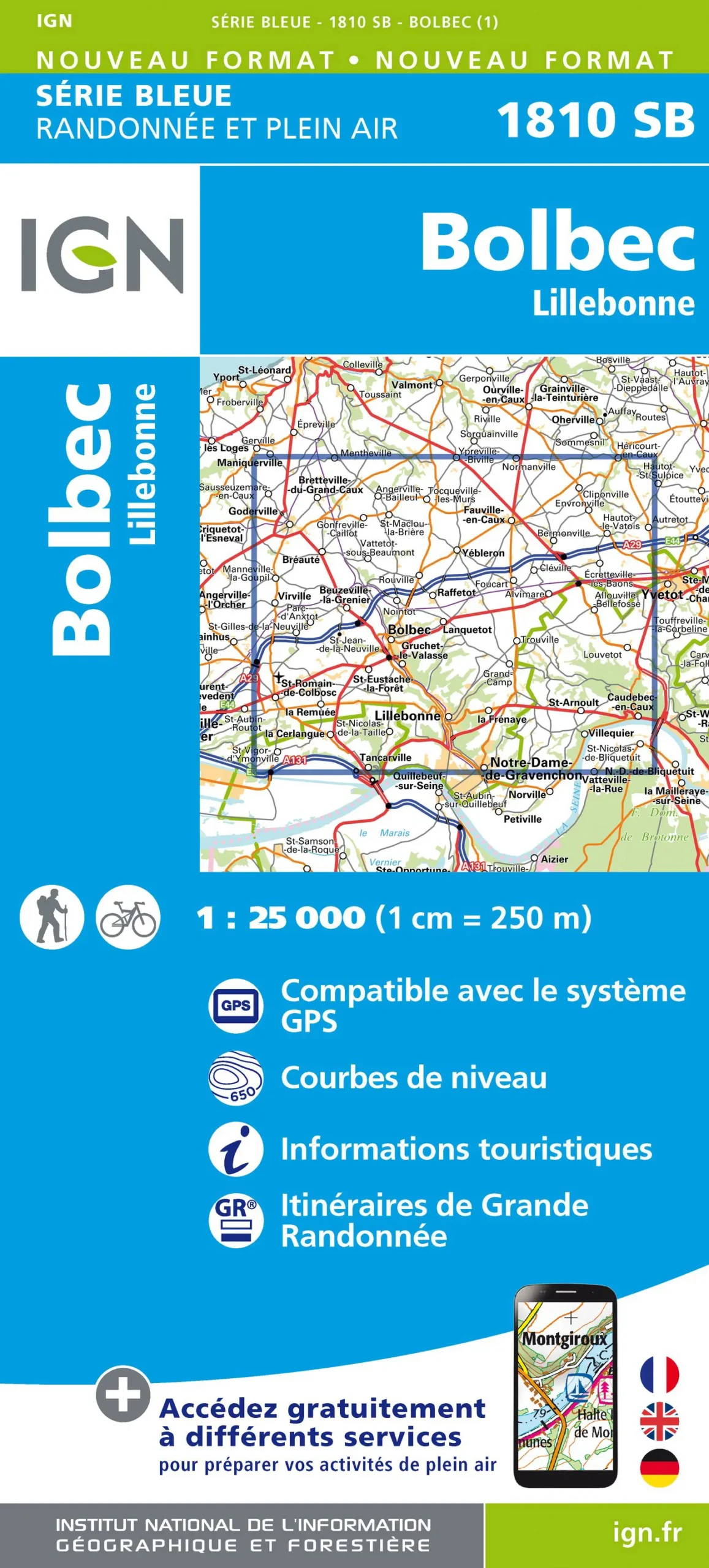 IGN Top 25 - Serie Bleu - Bolbec / Lillebonne 1810 - Image 2