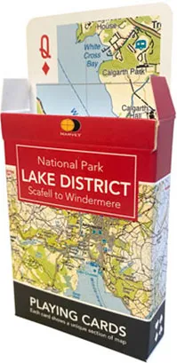 Harvey Map Playing Cards - Lake Dist. Scafell & Windermere