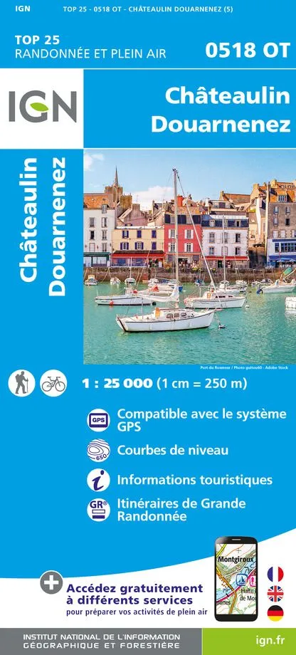 IGN Top 25 - Châteaulin / Douarnenez
