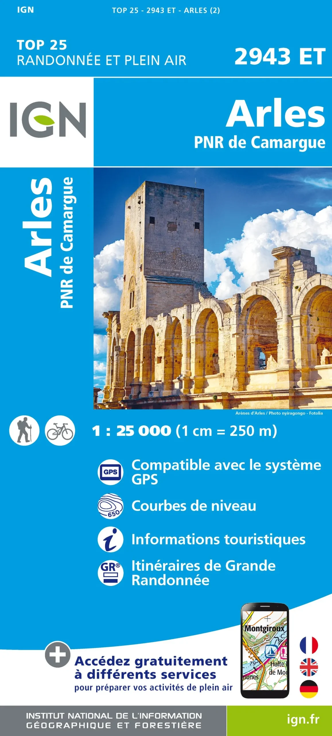 IGN Top 25 - Arles / PNR de Camargue