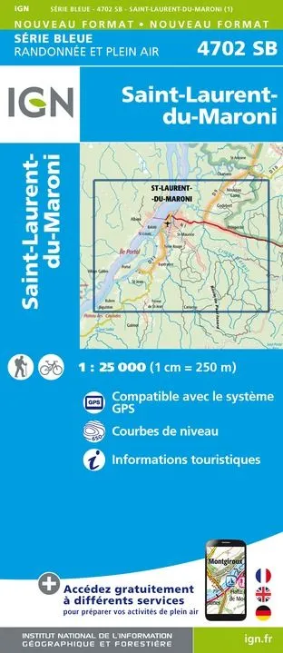 IGN Top 25 - Serie Bleu - St-Laurent-du-Maroni (Guyana) 2030