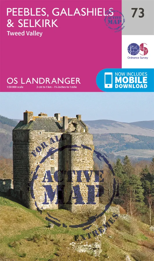 OS Landranger Active - 73 - Peebles, Galashiels & Selkirk