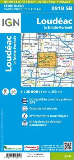 IGN Top 25 - Serie Bleu - Loudéac / La Trinité-Porhoët 918 - Image 2