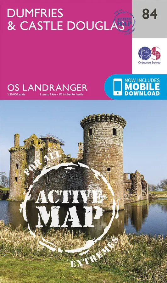 OS Landranger Active - 84 - Dumfries & Castle Douglas