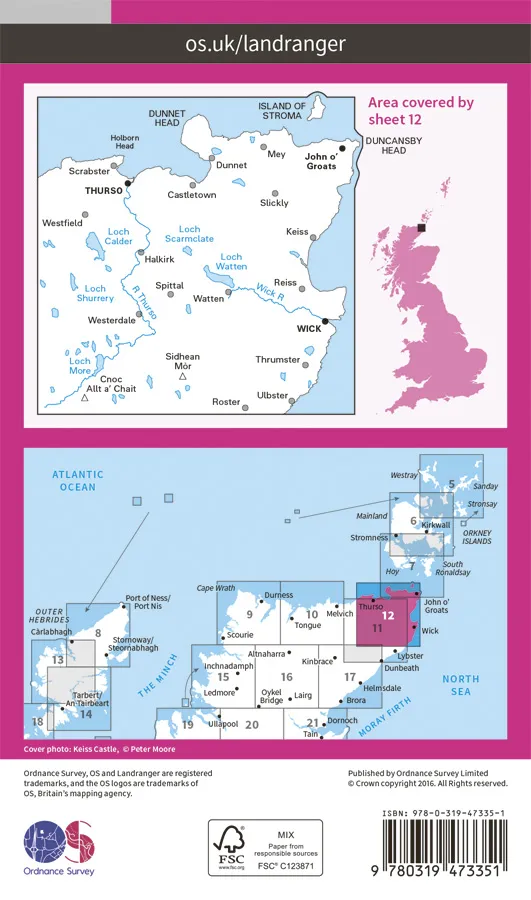 OS Landranger Active - 12 - Thurso & Wick, John O’Groats - Image 2