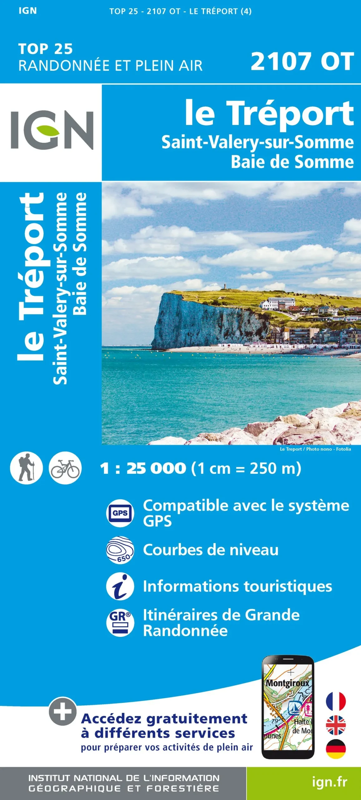 IGN Top 25 - Le Tréport / St-Valery-sur-Somme / Baie de Somme