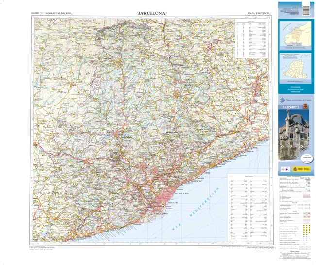CNIG Spanish Provincial Road Maps (1:200k) - Barcelona - Image 2