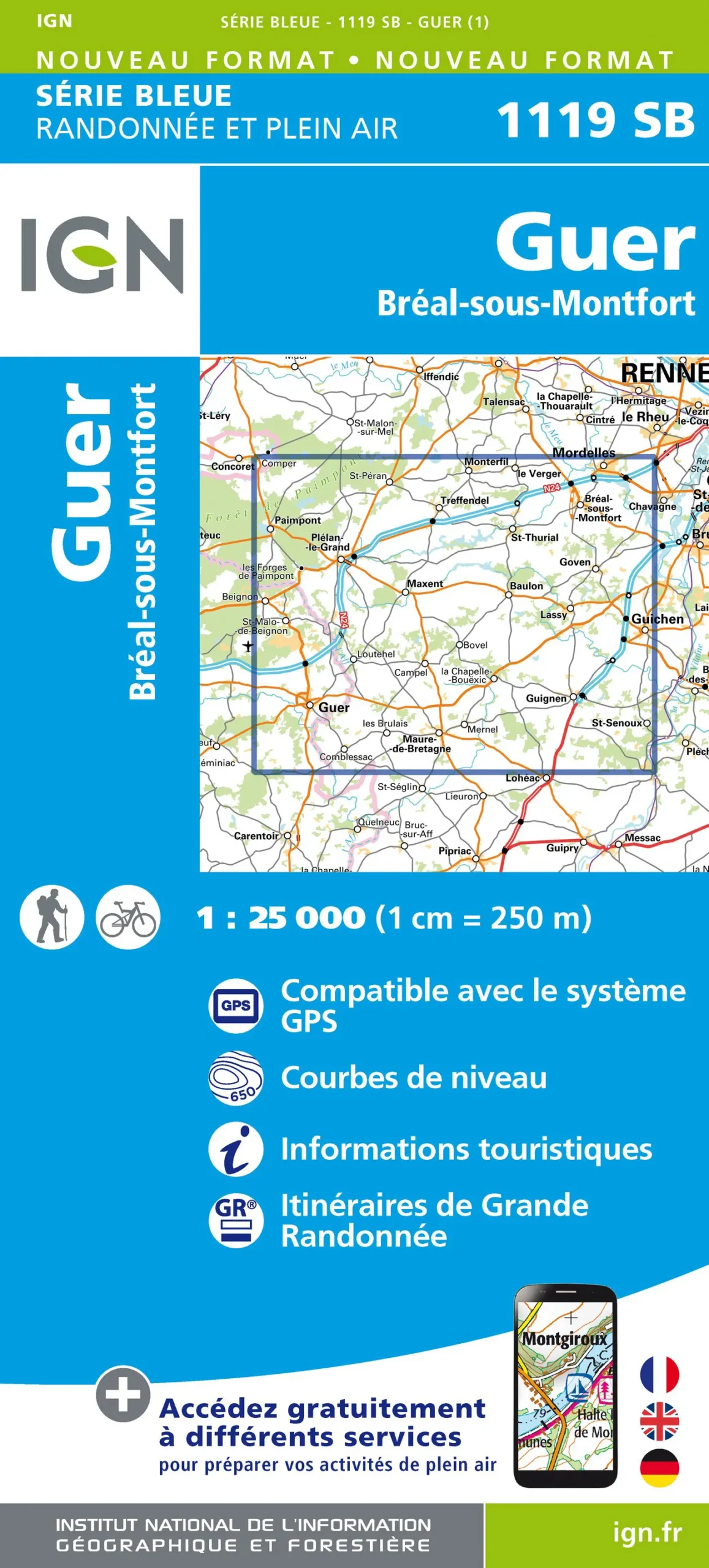 IGN Top 25 - Serie Bleu - Guer / Bréal-sous-Montfort 1119