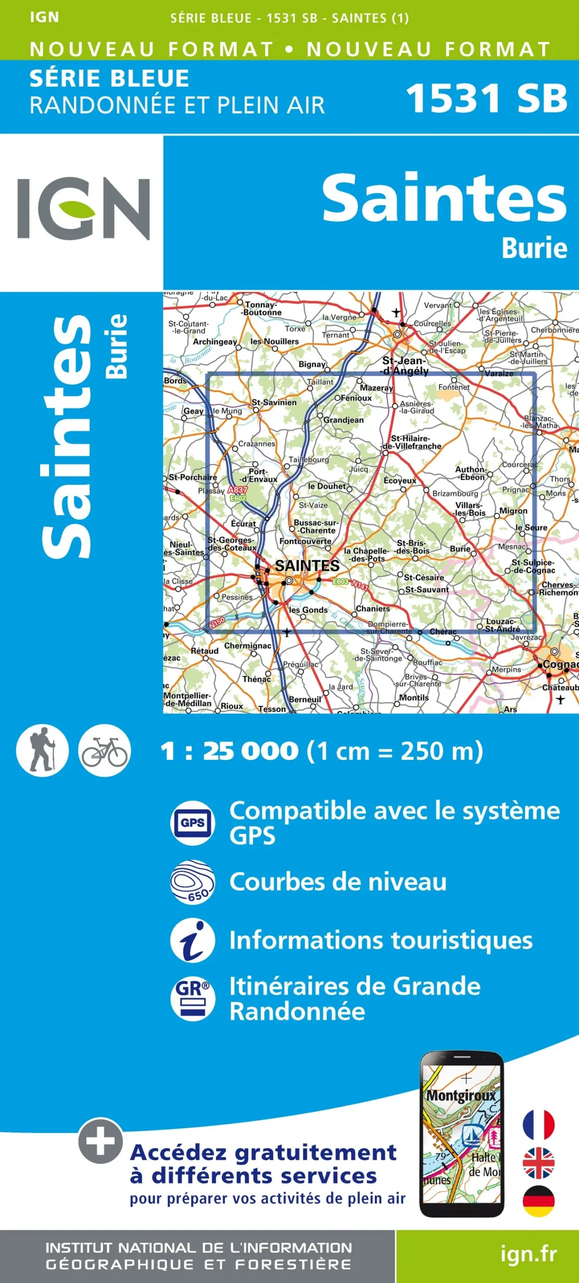 IGN Top 25 - Serie Bleu - Saintes / Burie 1531 - Image 2