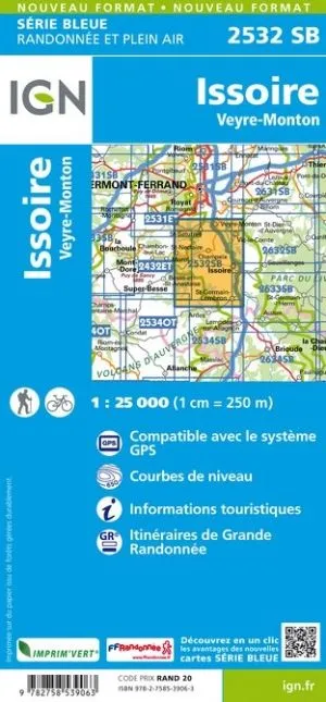 IGN Top 25 - Serie Bleu - Issoire / Veyre-Monton 2532 - Image 2