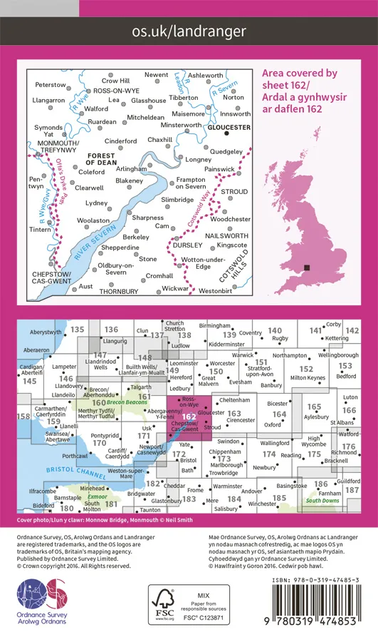 OS Landranger Active - 162 - Gloucester & Forest of Dean - Image 2