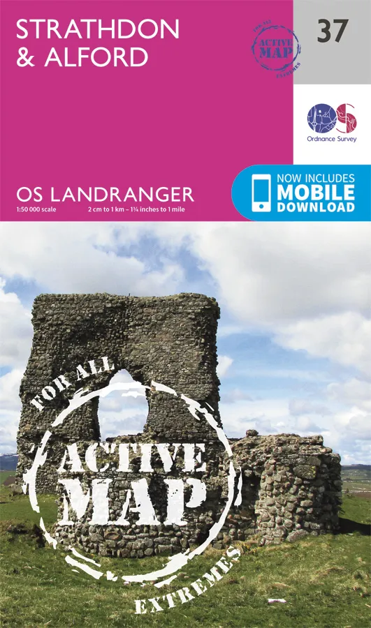 OS Landranger Active - 37 - Strathdon & Alford