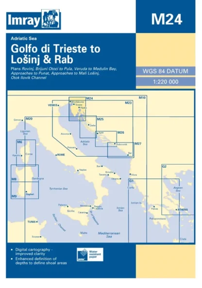 Imray M Chart - Golfo Di Trieste To Losinji & Rab (M24)