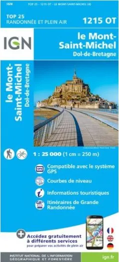 IGN Top 25 - Le Mont-St-Michel / Dol-de-Bretagne