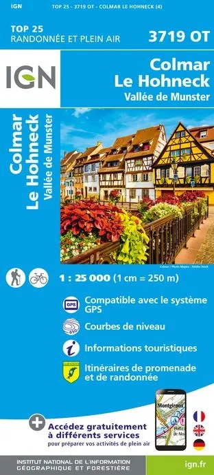 IGN Top 25 - Colmar / Le Hohneck / Vallée de Munster