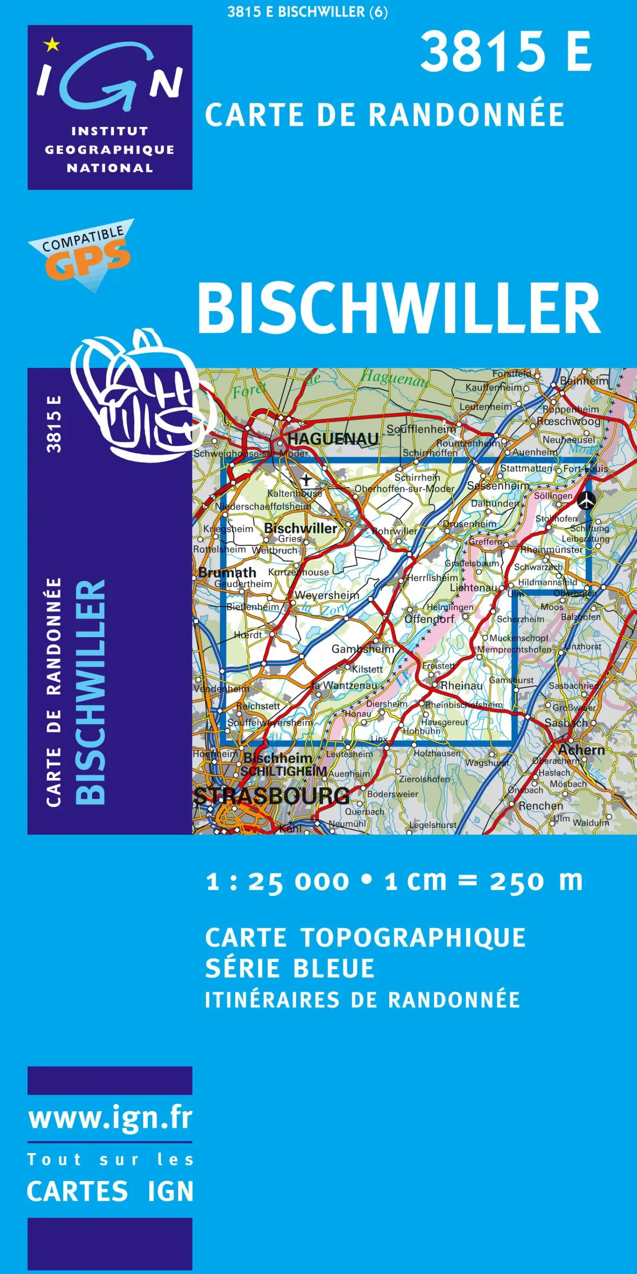 IGN Top 25/Bleue - Bischwiller / Brumath