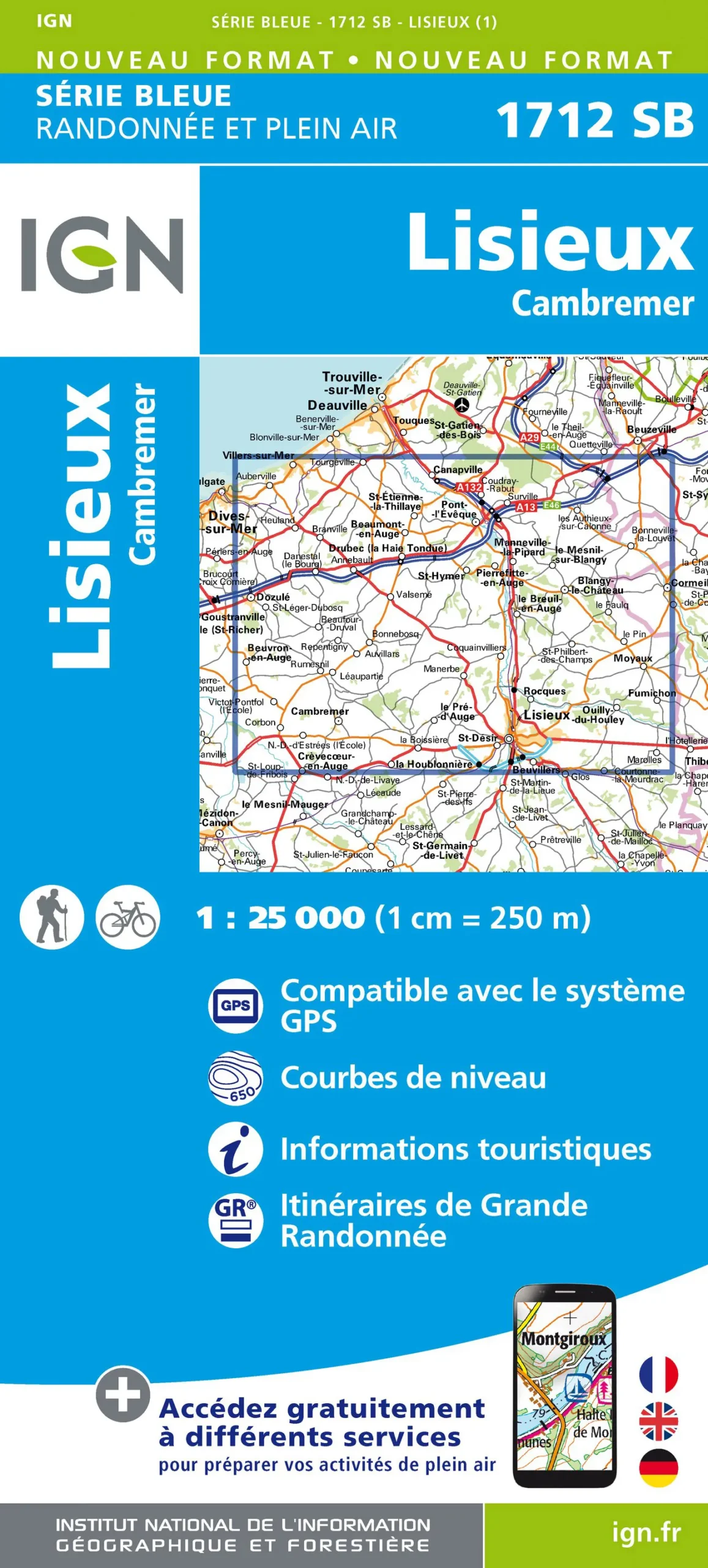 IGN Top 25 - Serie Bleu - Lisieux / Cambremer 1712 - Image 2
