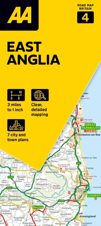 AA - Road Map Britain - East Anglia