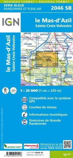 IGN Top 25/Bleue - Le Mas-d'Azil (IGN2046E) - Image 2