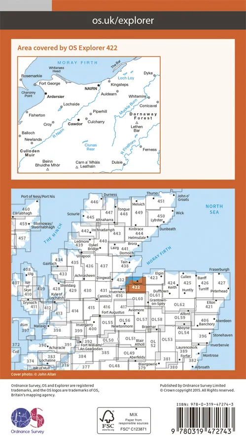 OS Explorer Active - 422 - Nairn & Cawdor - Image 2