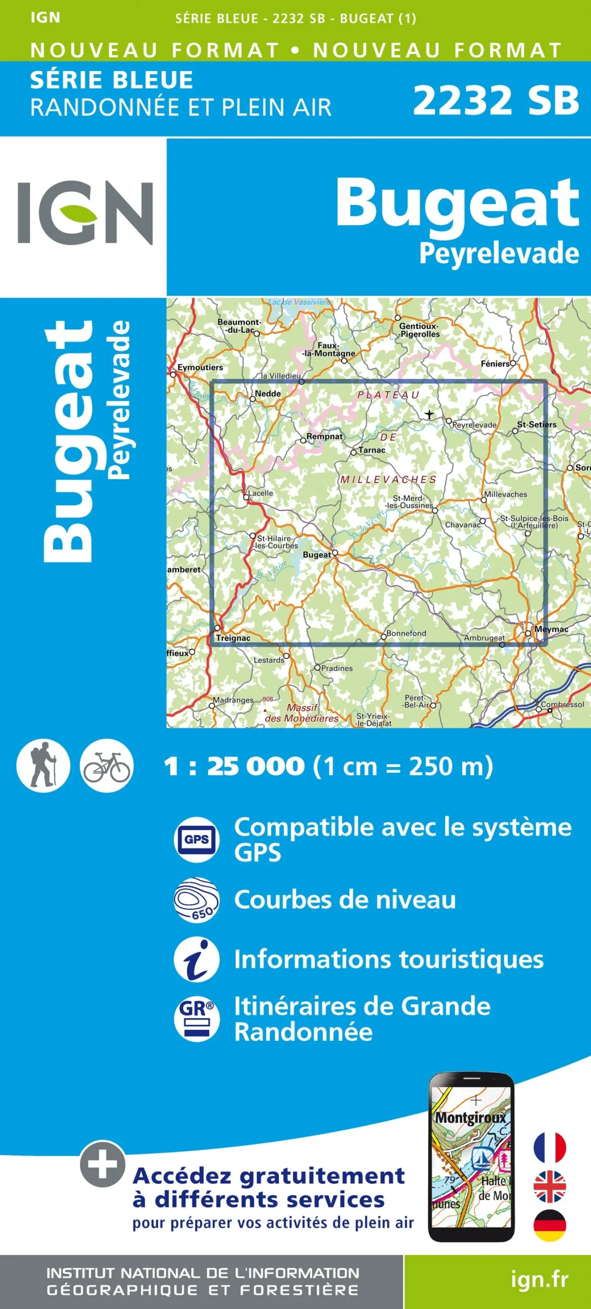 IGN Top 25 - Serie Bleu - Bugeat / Peyrelevade 2232