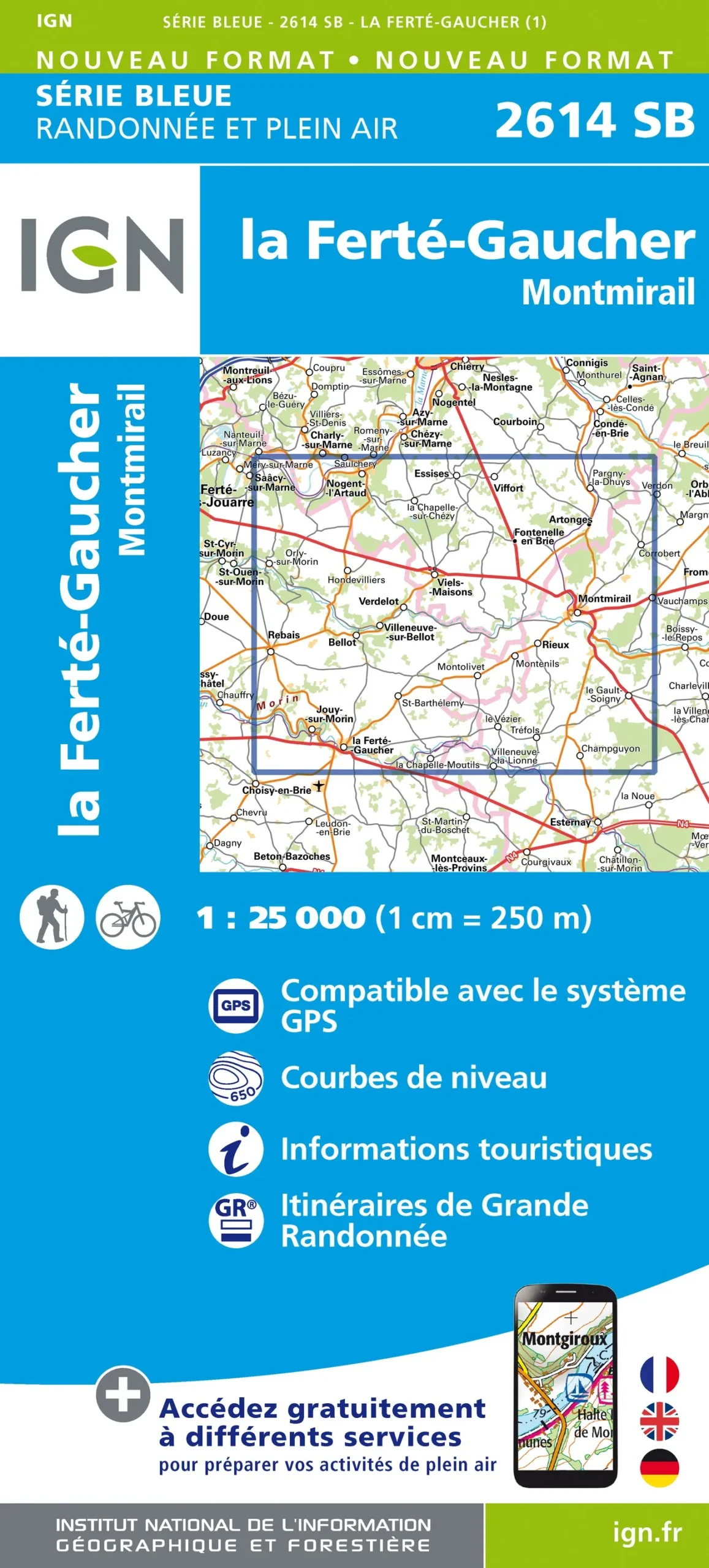 IGN Top 25 - Serie Bleu - La Ferté-Gaucher / Montmirail 2614