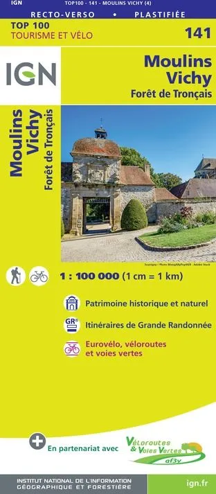 IGN Top 100 - Moulins / Vichy - Foret de Troncais