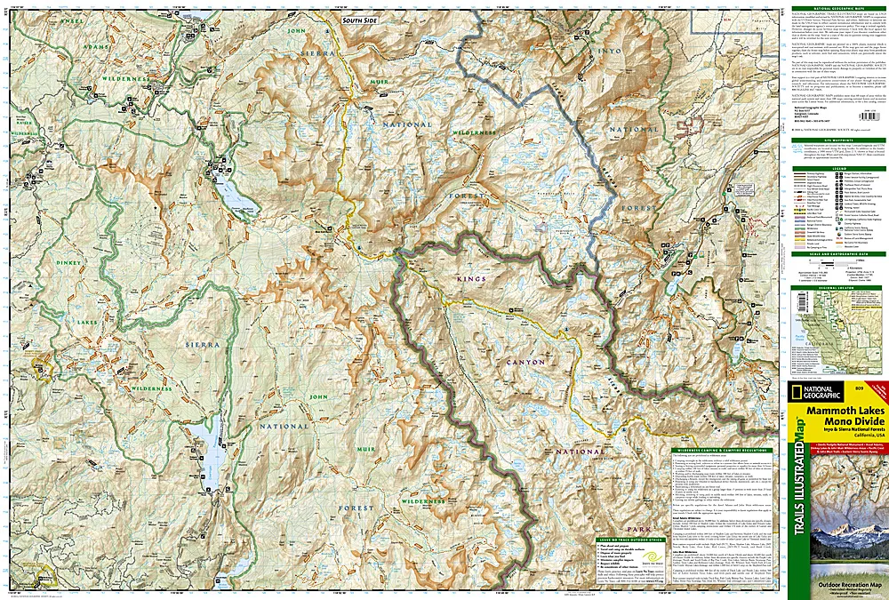 National Geographic - Trails Illustrated Maps - Mammoth Lakes - Image 2