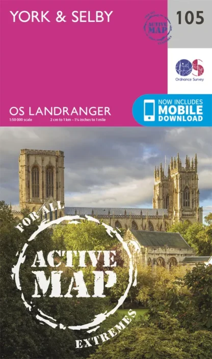 OS Landranger Active - 105 - York & Selby
