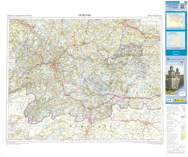 CNIG Spanish Provincial Road Maps (1:200k) - Ourense - Image 2