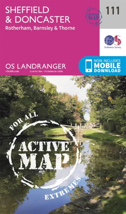 OS Landranger Active - 111 - Sheffield & Doncaster, Rotherham