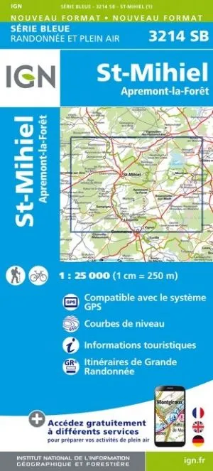 IGN Top 25 - Serie Bleu - St-Mihiel / Apremont-la-Forêt 3214