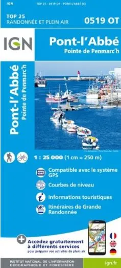 IGN Top 25 - Pont-l'Abbé / Pointe de Penmarc'h