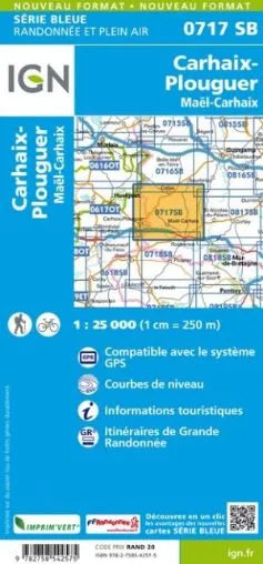 IGN Top 25 - Serie Bleu - Carhaix-Plouguer / Maël-Carhaix 717 - Image 2
