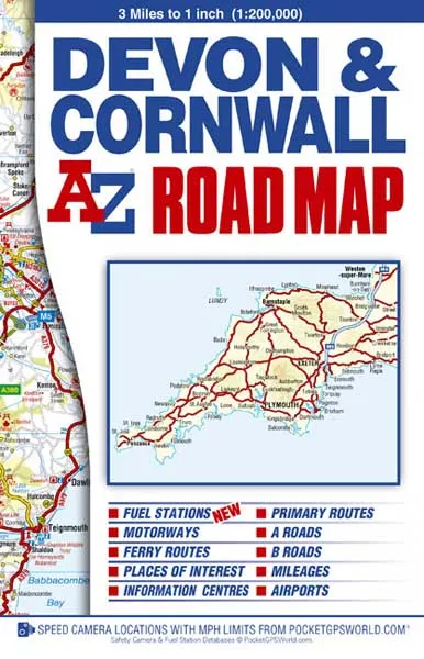 A-Z Road Map - Devon & Cornwall