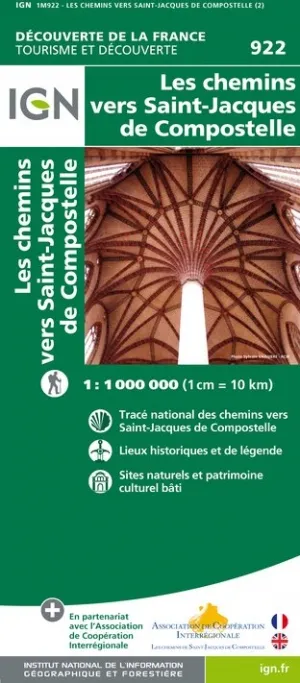 IGN Discovery Of France - The Way Of Saint Jacques De Compostela Map (922)