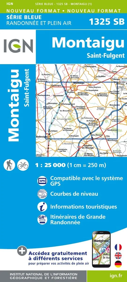 IGN Top 25 - Serie Bleu - Montaigu / St-Fulgent 1325 - Image 2