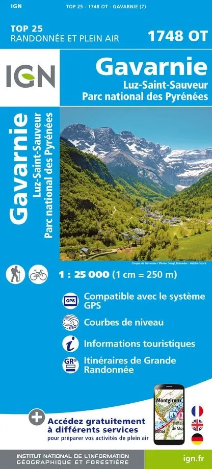 IGN Top 25 - Gavarnie / Luz-Saint-Sauveur / PNR des Pyrénées - Image 2