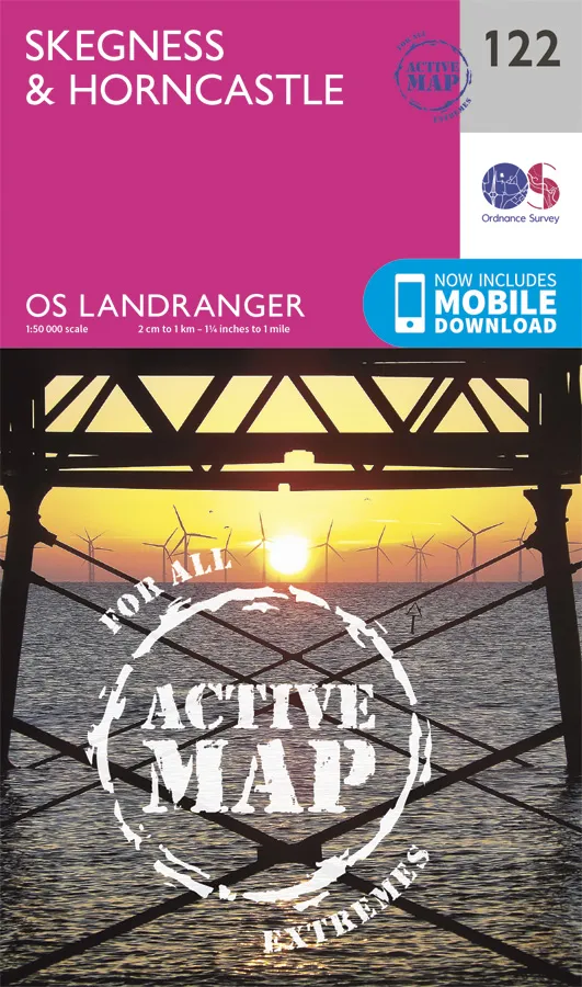 OS Landranger Active - 122 - Skegness & Horncastle