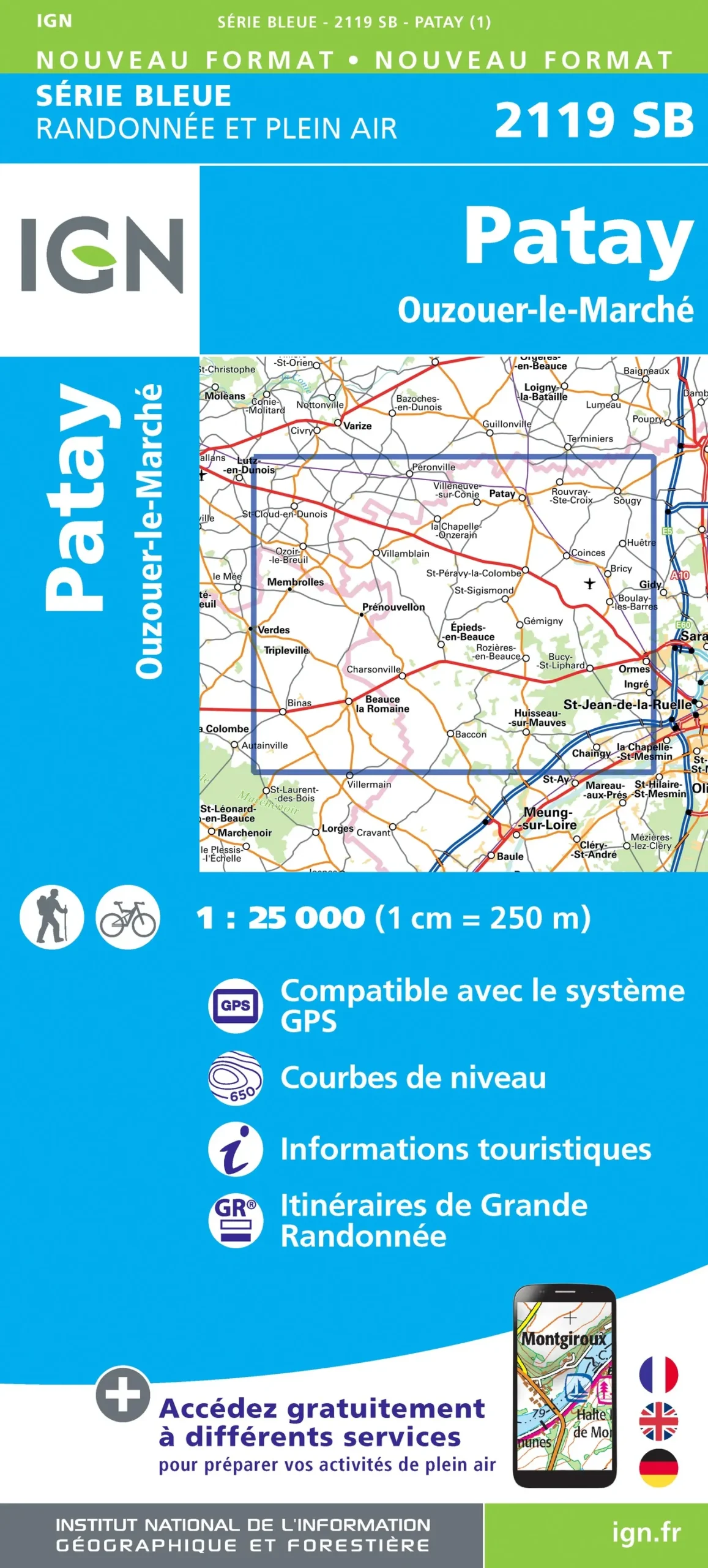 IGN Top 25 - Serie Bleu - Patay / Ouzouer-le-Marché 2119